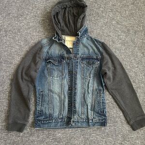 Aeropostale Blue and Gray Hybrid Jean Jacket